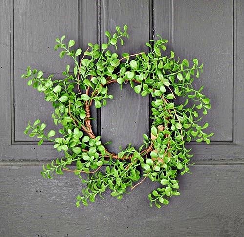 Evergreen Boxwood Wreath 14in