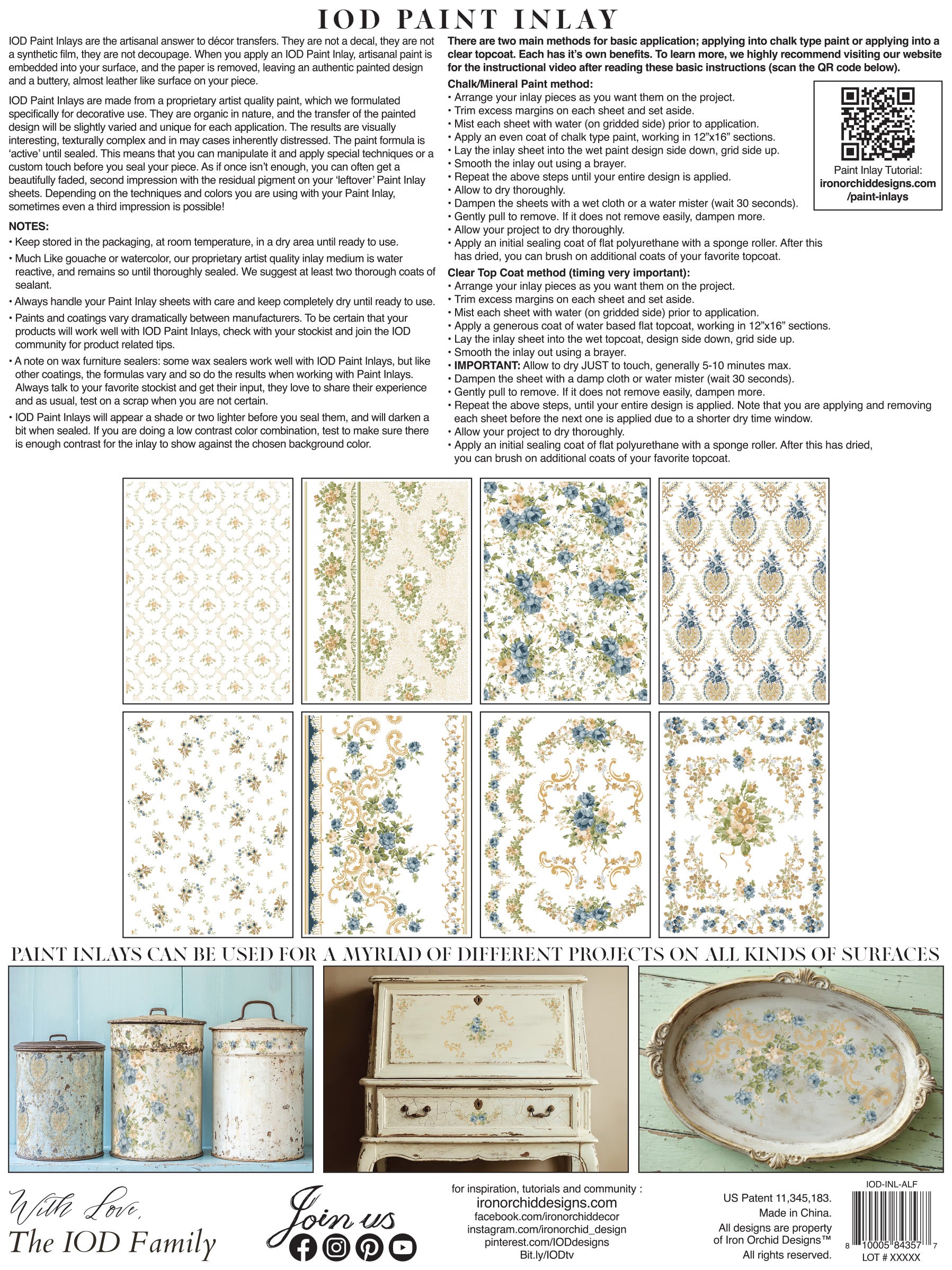 Alfred Peats and Co. IOD Paint Inlay 12x16 Pad™