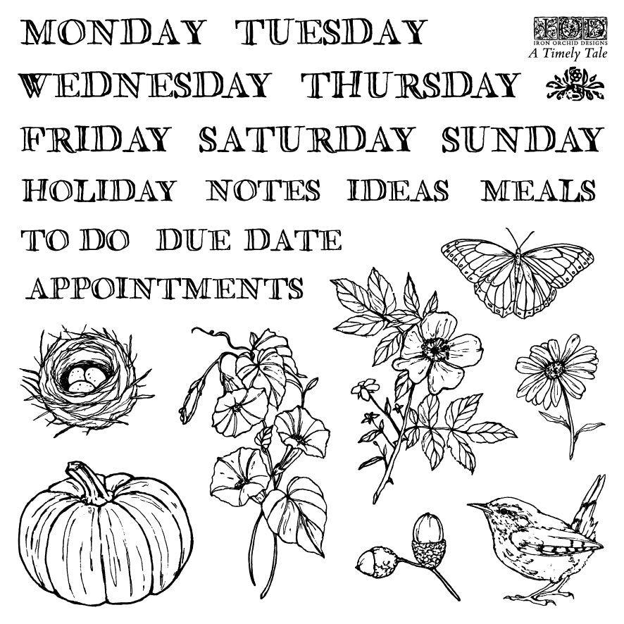 A Timely Tale 6x6 IOD Stamp™