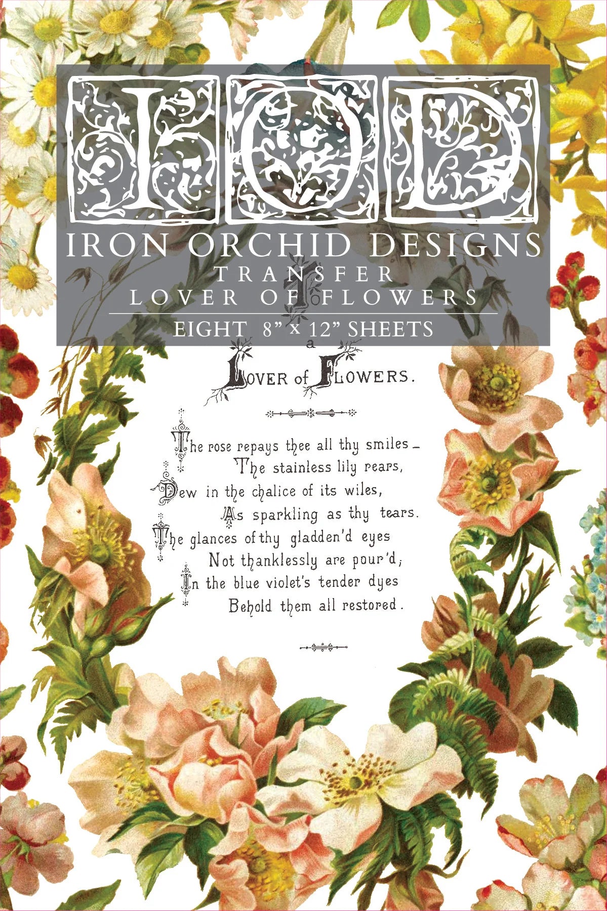Lover of Flowers IOD Transfer 8x12 Pad™