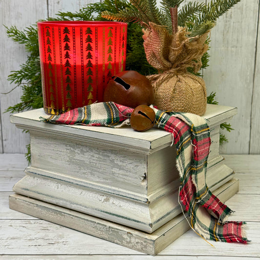 White Distressed Pedestal