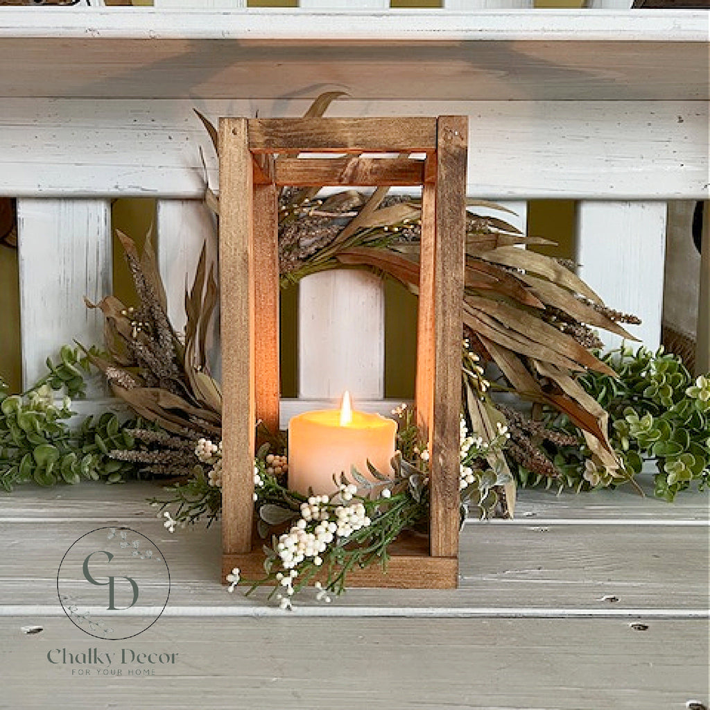 Wood Lantern for Decor Only