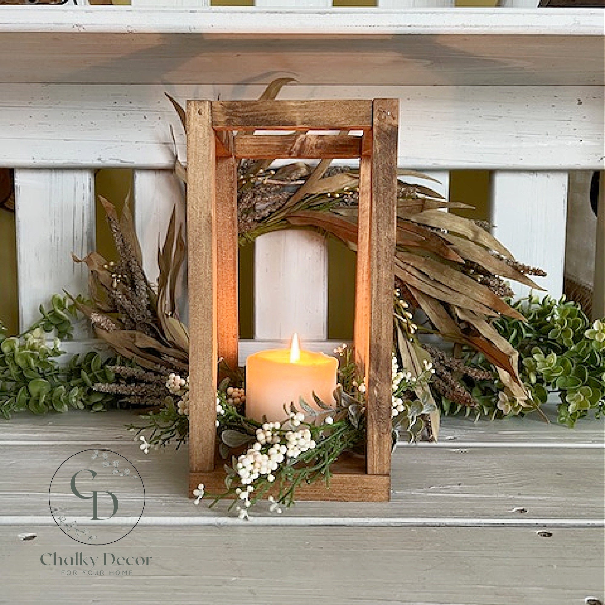 Wood Lantern for Decor Only