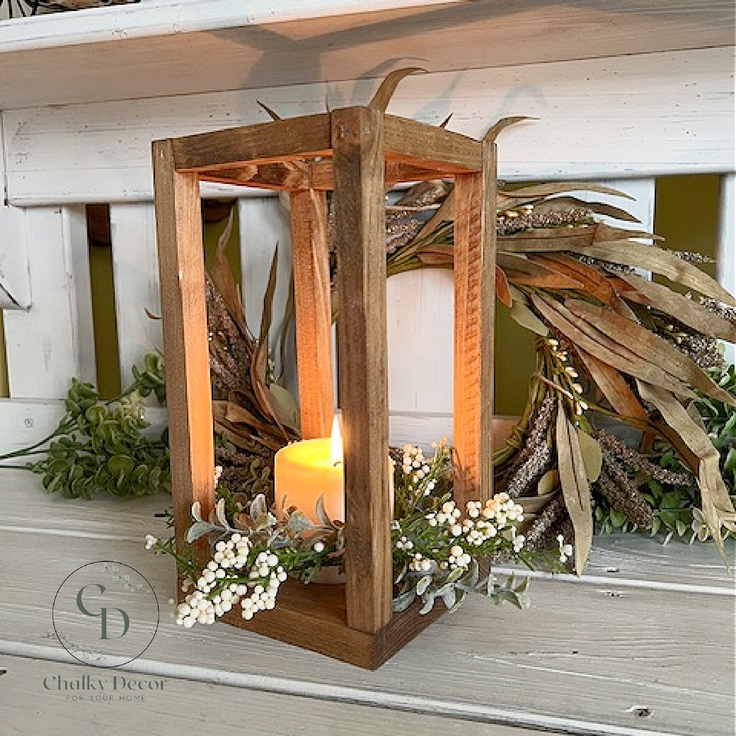 Wood Lantern for Decor Only