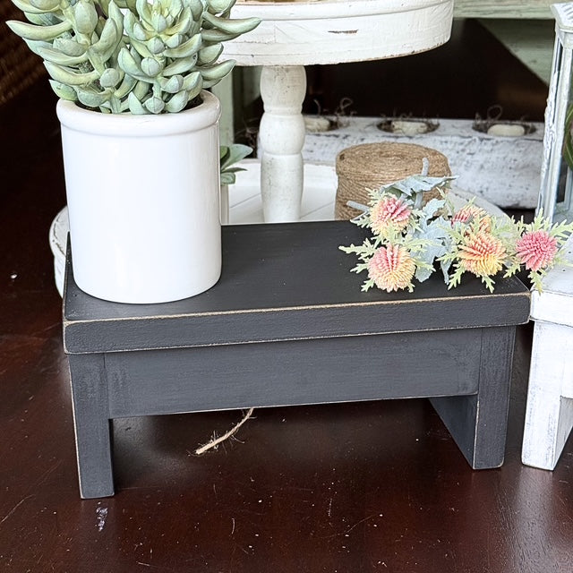 Wood Riser for Candles or as a Plant Stand, Mini Step Stool