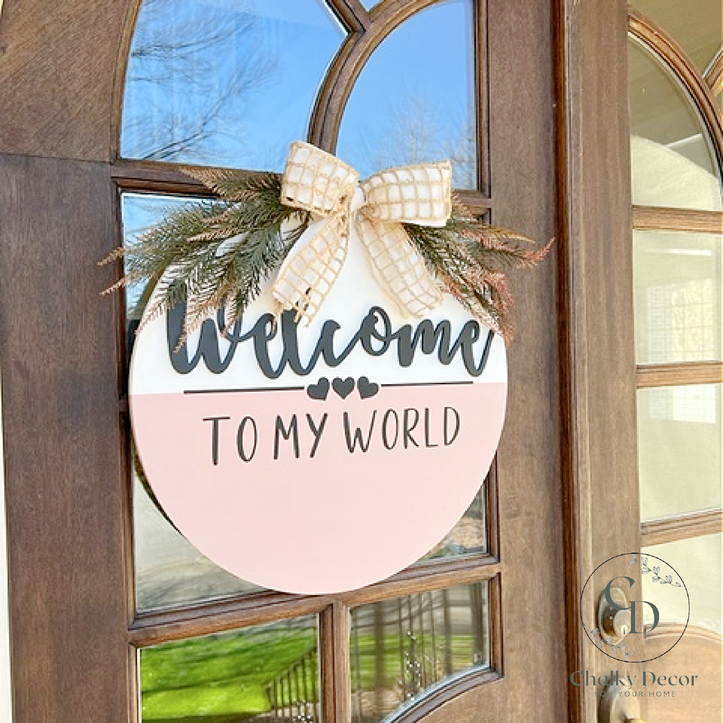 3D Welcome Door Hanger Customized