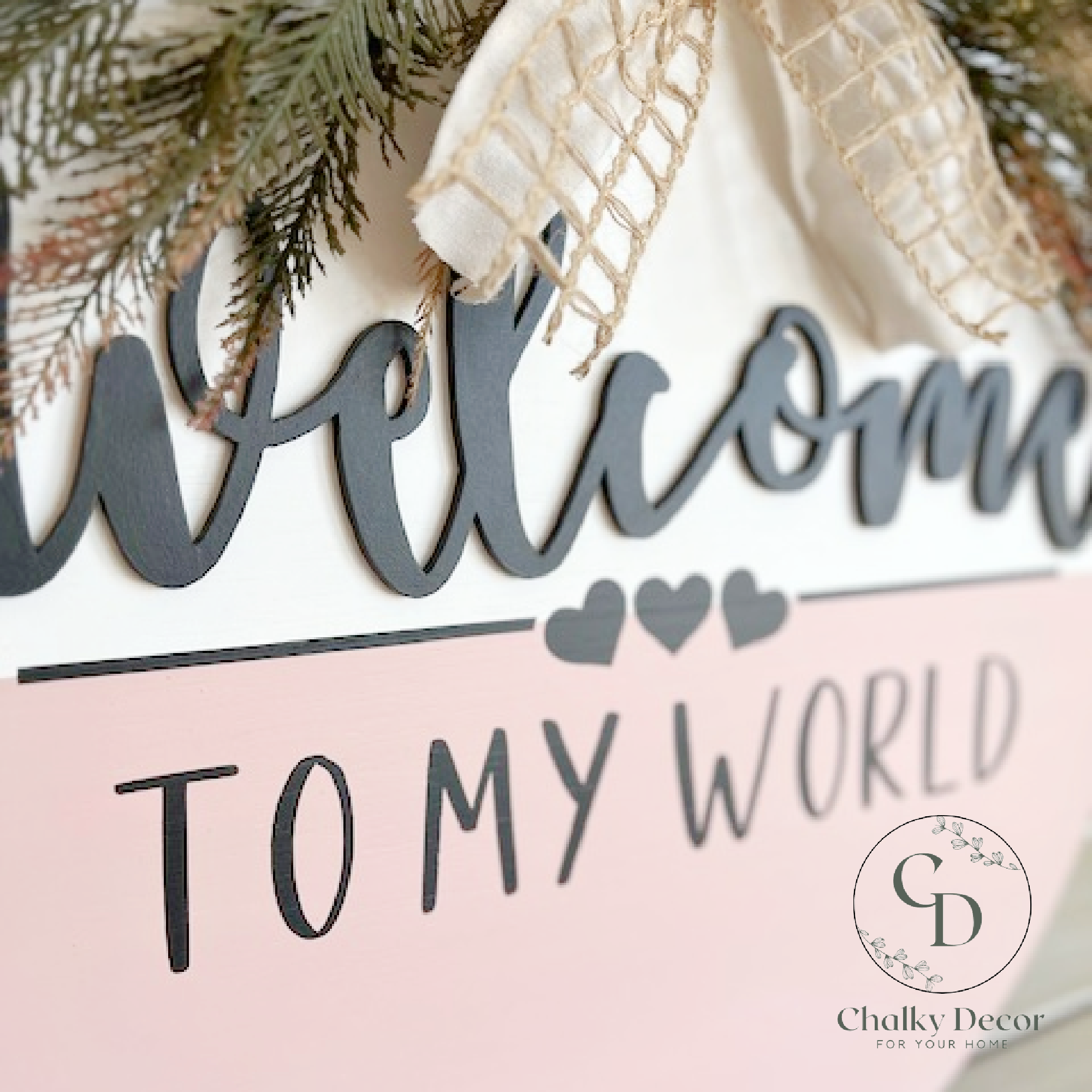 3D Welcome Door Hanger Customized